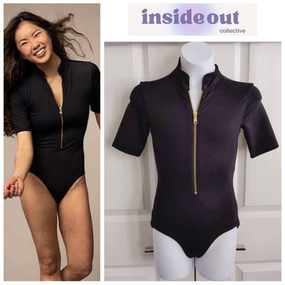Inside Out Zip-Up Leotard